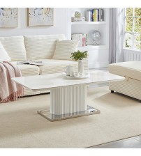 Aspen Coffee Table Ceramic Table Top MDF Structure Stainless Steel